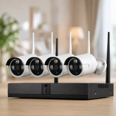 Комплект видеонаблюдения беспроводной Full HD Wi-Fi на 4 камеры с регистратором