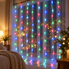 Гирлянда водопад Curtain-Lights Itrains 3×1,5 м Мульти