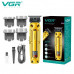 Аккумуляторная машинка для стрижки VGR V-904 GOLD, 4 насадки, 2000 mAh, LED дисплей Аккумуляторная машинка для стрижки VGR V-904 GOLD, 4 насадки, 2000 mAh, LED дисплей