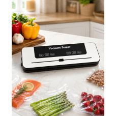 Вакуумный упаковщик для продуктов Vacuum Sealer + вакуумные пакеты 10 штук Вакуумный упаковщик для продуктов Vacuum Sealer + вакуумные пакеты 10 штук