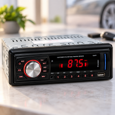 Автомагнитола 1047P + парктроник на 4 датчика / Магнитола в авто 1DIN / Автомагнитола MP3