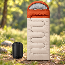 Белый Легкий компактный спальный мешок в чехле / Портативный водонепроницаемый спальный мешок