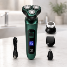 Бритва 4в1 Shaver 9D / Электробритва мужская с аккумулятором зеленая 5Вт / Мультифункциональная бритва 4 в 1 для бороды и усов Бритва 4в1 Shaver 9D / Электробритва мужская с аккумулятором зеленая 5Вт / Мультифункциональная бритва 4 в 1 для бороды и усов