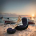 Надувной диван с пуфом Air Sofa / Надувное велюровое кресло с пуфиком+насос Фиолетовый