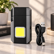 Зажигалка спиральная USB 6002 M8 с LED-фонариком Зажигалка спиральная USB 6002 M8 с LED-фонариком