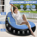 Надувной диван с пуфом Air Sofa / Надувное велюровое кресло с пуфиком+насос Голубой Надувной диван с пуфом Air Sofa / Надувное велюровое кресло с пуфиком+насос Голубой