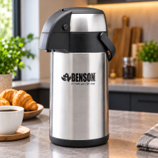 Термос с помпой Benson 3л из нержавеющей стали с пневмонасосом