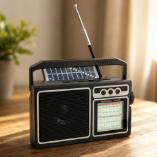 Радиоприемник GOLON RX-BT319S SOLAR с Bluetooth, USB, TF-картой и солнечной панелью 5 Вт Радиоприемник GOLON RX-BT319S SOLAR с Bluetooth, USB, TF-картой и солнечной панелью 5 Вт