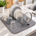Сушилка для посуды Dish Drain Rack / Складная сушилка с микрофибровым ковриком Сушилка для посуды Dish Drain Rack / Складная сушилка с микрофибровым ковриком