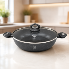 Сотейник-казан с мраморным антипригарным покрытием Top Kitchen TK00095 5л 32см + крышка Сотейник-казан с мраморным антипригарным покрытием Top Kitchen TK00095 5л 32см + крышка