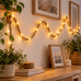 Декоративная LED-гирлянда Лалиброх 2 м, 40 LED / Канат-гирлянда, теплый белый свет, на батарейках, IP20 / Декор LED
