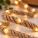 Декоративная LED-гирлянда Лалиброх 2 м, 40 LED / Канат-гирлянда, теплый белый свет, на батарейках, IP20 / Декор LED