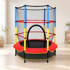 Детский батут 140см JumpFit, с сеткой Trampoline-04 / Батут 6 опор, внутренняя сетка Детский батут 140см JumpFit, с сеткой Trampoline-04 / Батут 6 опор, внутренняя сетка