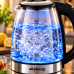 Электрический стеклянный чайник Skyberg SB-303 / Чайник 2 л, 1500 Вт, с подсветкой