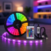 Гибкая светодиодная лента RGB USB 15м / Лента на USB на монитор, мебель + пульт /  LED лента от павербанка