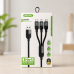 Кабель 3 в 1 для зарядки USB с разъемами Type-C, Lightning и Micro USB / Кабель быстрая зарядка до 6A 26X-202 Кабель 3 в 1 для зарядки USB с разъемами Type-C, Lightning и Micro USB / Кабель быстрая зарядка до 6A 26X-202