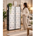 Комод детский пластиковый WFB006S 81x29x170 см / Широкий сборный шкаф-органайзер на 10 ящиков с верхней полкой / Шкаф-стеллаж Комод детский пластиковый WFB006S 81x29x170 см / Широкий сборный шкаф-органайзер на 10 ящиков с верхней полкой / Шкаф-стеллаж