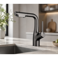 Кран/смеситель Faucet CR-8429 Многофункциональный металл / Смеситель для мойки / Кран-смеситель для кухни Графит матовый