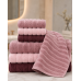 Микро Cotton набор полотенец для лица и тела Розовый / Набор махровых полотенец, 6 шт