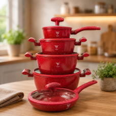 Набор посуды Top Kitchen TK-00100 с гранитным антипригарным покрытием 10 предметов (3 кастрюли, сковрода, сотейник + крышки) Набор посуды Top Kitchen TK-00100 с гранитным антипригарным покрытием 10 предметов (3 кастрюли, сковрода, сотейник + крышки)