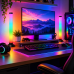 Настольный атмосферный светильник USB с пультом управления / RGB-светильник / Настольный атмосферный светильник