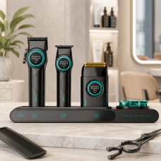 Профессиональный набор для барберов VGR Stepless Pro 3 in 1 BLACK / Мужской комплект для стрижки VGR