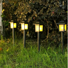 Садовый фонарь на солнечной батарее Квадрат LED 26 см 6 WW Белый теплый