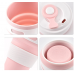 Складной силиконовый стакан Collapsible Coffee Cup с крышкой 350 мл