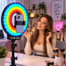 Светодиодная LED лампа MJ-321 / Светодиодная LED лампа для селфи / Кольцевая лампа RGB 35 см с USB подключением