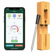 Цифровой Bluetooth термометр с управлением через телефон, для мяса, гриля и духовки Цифровой Bluetooth термометр с управлением через телефон, для мяса, гриля и духовки