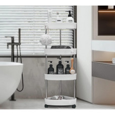 Угловой стеллаж для ванной комнаты 4 яруса, на колесиках (85х28х22см),Corner storage rack Угловой стеллаж для ванной комнаты 4 яруса, на колесиках (85х28х22см),Corner storage rack