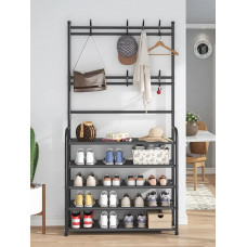 черная Универсальная вешалка для одежды New simple floor clothes rack 5 полок черная Универсальная вешалка для одежды New simple floor clothes rack 5 полок