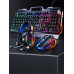 Игровой комплект клавиатура и мышь наушники коврик 4в1 Linmoni TF-400 Kit с RGB подсветкой для геймеров Игровой комплект клавиатура и мышь наушники коврик 4в1 Linmoni TF-400 Kit с RGB подсветкой для геймеров
