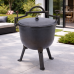 Туристичний чавунний казан 11 л Garden Line на 3 ніжках з кришкою та ручкою для перенесення (Польща)