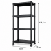 Стелаж пластиковий PRIMA HOME (133,5 х 60 х 30 см) 4 полиці, навантаження 160 кг, для складу гаража підвалу (Чорний) Стелаж пластиковий PRIMA HOME (133,5 х 60 х 30 см) 4 полиці, навантаження 160 кг, для складу гаража підвалу (Чорний)