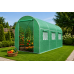 Теплиця садова Primaveo 7 м² (3,5 × 2 × 2 м) 6 вікон, армована плівка UV-4, оцинкований каркас 19 мм (Зелена)