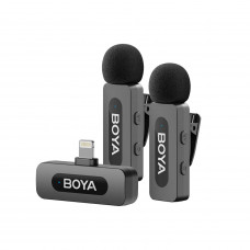 Мікрофон петличний бездротовий BOYA BY-V2 V2.0 (Lightning) black Мікрофон петличний бездротовий BOYA BY-V2 V2.0 (Lightning) black
