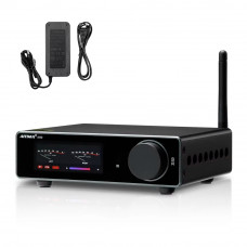 Підсилювач звуку AIYIMA A80 black + блок живлення 48V. Bluetooth 5.1, AUX, 300Wx2 (TPA3255)