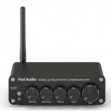 Підсилювач звуку Fosi Audio BT30D black + блок живлення 24V. Bluetooth 5.0, 2x50W+100W