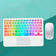 Клавіатура KOYO з підсвічуванням, тачпадом та мишою white Russian Bluetooth Клавіатура KOYO з підсвічуванням, тачпадом та мишою white Russian Bluetooth