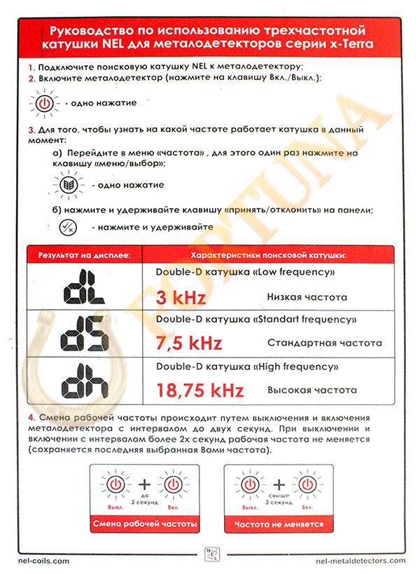 Инструкция трехчастотной Nel Tornado Minelab X-Terra Инструкция трехчастотной Nel Tornado Minelab X-Terra